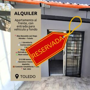 Alquiler Apartamento en Toledo – Al frente, con fondo y entrada para vehículo – Ref. 2452
