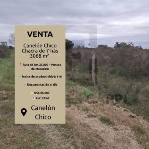 Venta de Chacra en Canelón Chico – 7 hectáreas | Fuentes Cappi Propiedades – Ref. 2454