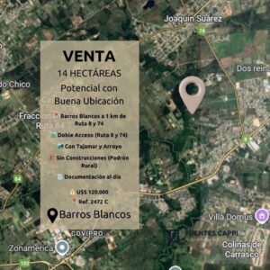 Venta Chacra 14 Hectáreas en Barros Blancos – Buen Acceso y Costa de Arroyo | Fuentes Cappi Propiedades – Ref. 2472 C