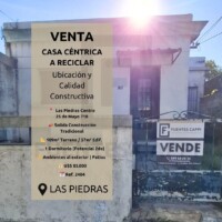 Venta Casa en Las Piedras Centro, 1 Dormitorio – Para Reciclar, Gran Potencial | Fuentes Cappi Propiedades – Ref. 2484 Venta Casa en Las Piedras Centro, 1 Dormitorio – Para Reciclar, Gran Potencial | Fuentes Cappi Propiedades – Ref. 2484