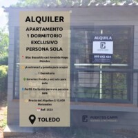 Alquiler Apartamento en Toledo – 1 Dormitorio a Estrenar – Exclusivo para Persona Sola – Fuentes Cappi Propiedades – Ref. 2523 Alquiler Apartamento en Toledo – 1 Dormitorio a Estrenar – Exclusivo para Persona Sola – Fuentes Cappi Propiedades – Ref. 2523