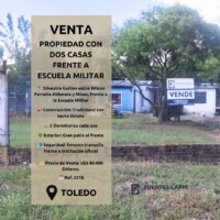Venta Propiedad con Dos Casas en Toledo – Padrón Único, Frente Escuela Militar, Renta Inmediata – Fuentes Cappi Propiedades – Ref. 2518 Venta Propiedad con Dos Casas en Toledo – Padrón Único, Frente Escuela Militar, Renta Inmediata – Fuentes Cappi Propiedades – Ref. 2518