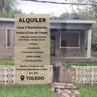 Alquiler Casa en Toledo – 2 Dormitorios, Fondo Amplio y Frente al Liceo Alquiler Casa en Toledo – 2 Dormitorios, Fondo Amplio y Frente al Liceo